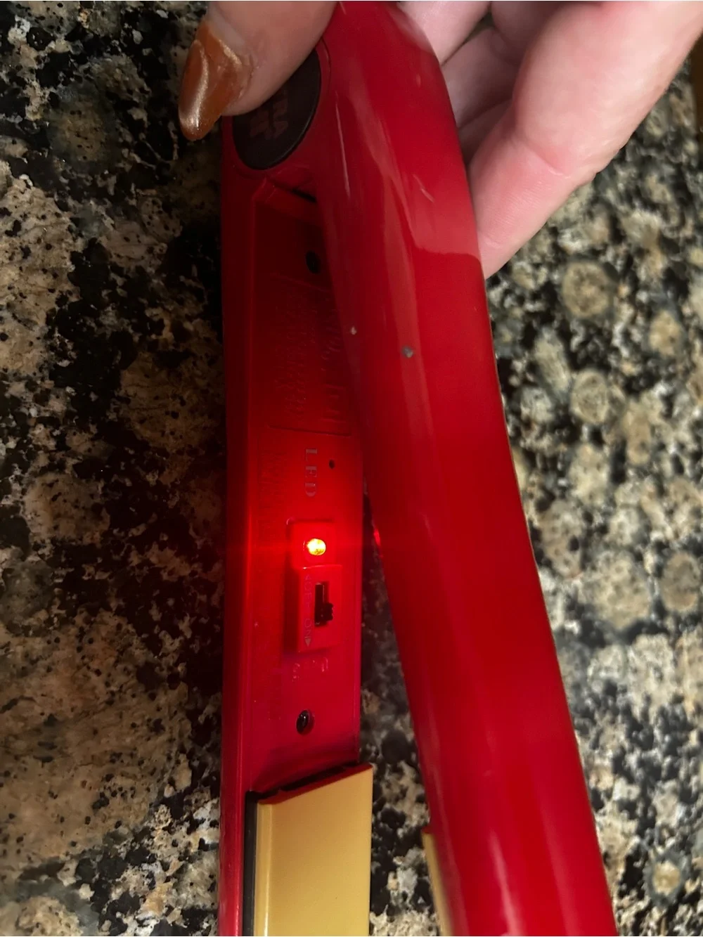 Ultra Chi Red Ceramic Hair Straightener with Gold Plates